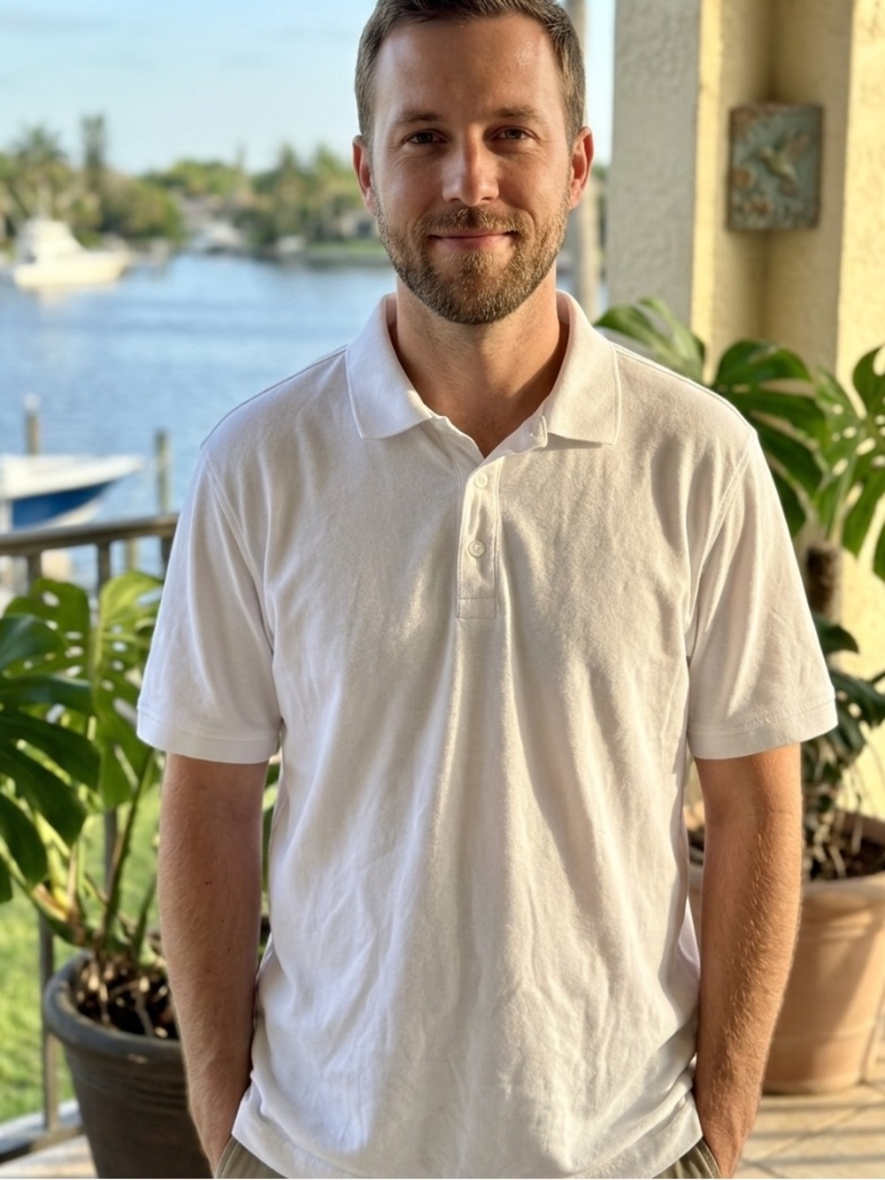 Classic White Men's Polo Shirt - Clean Everyday Style